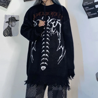 Bat Skeleton Graphic Knitted Sweater — dettaglio