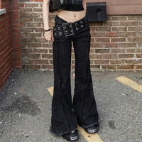 Big Belt Gothic Flare Jeans — dettaglio