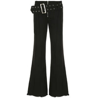 Big Belt Gothic Flare Jeans — vista frontale
