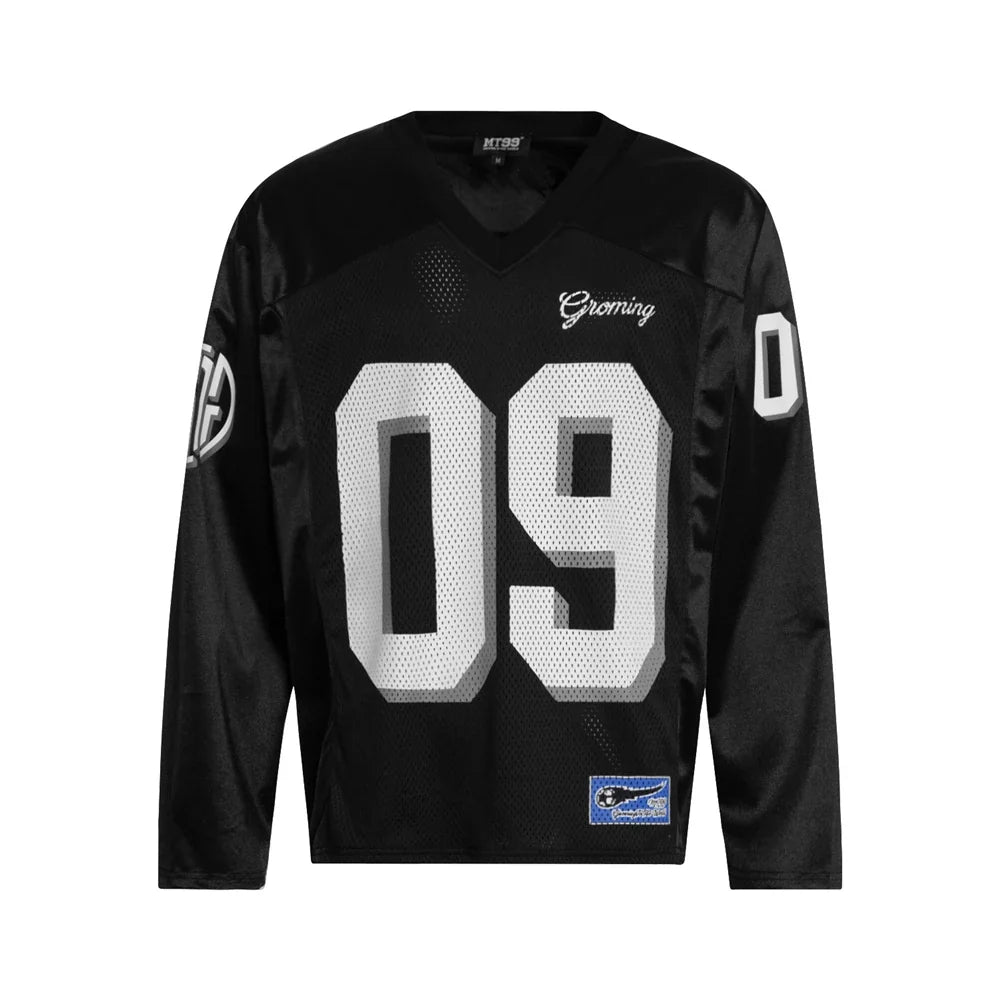 Black And White Long Sleeve Jersey — vista frontale