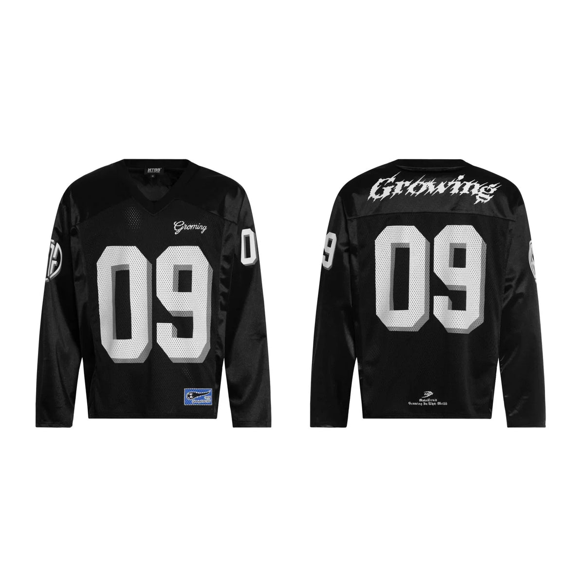 Black And White Long Sleeve Jersey — vista frontale