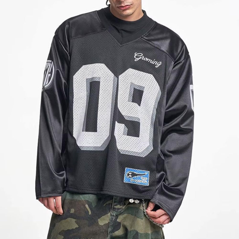 Black And White Long Sleeve Jersey — vista posteriore