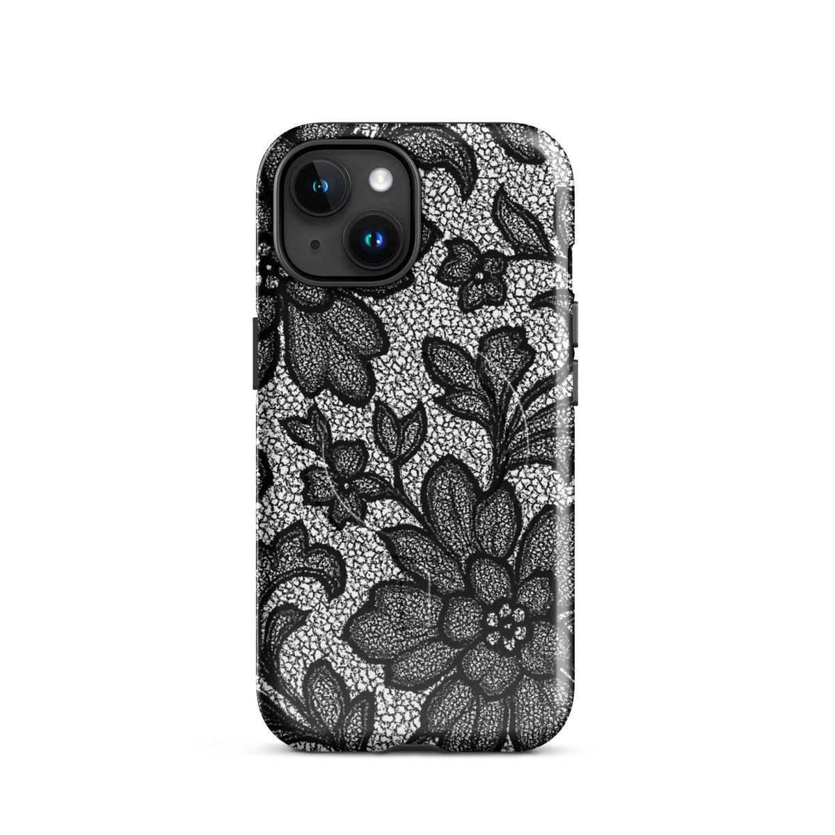 Black Lace Lingerie MagSafe Case — vista frontale