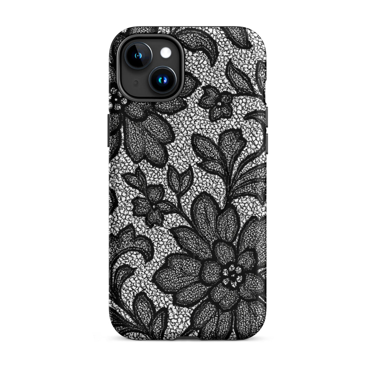 Black Lace Lingerie MagSafe Case — dettaglio della stampa