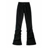 Y2K Black Stacked High Waist Flare Jeans