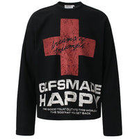 "Bless You" Graphic Long Sleeve Top — vista frontale
