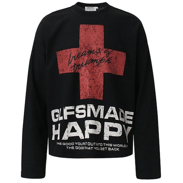 "Bless You" Graphic Long Sleeve Top — vista frontale