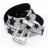 Y2K Bling Bling Star Rhinestone Faux Leather Belt