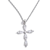 Bling Cross Pendant Necklace — vista posteriore