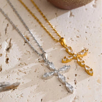 Bling Cross Pendant Necklace — dettaglio
