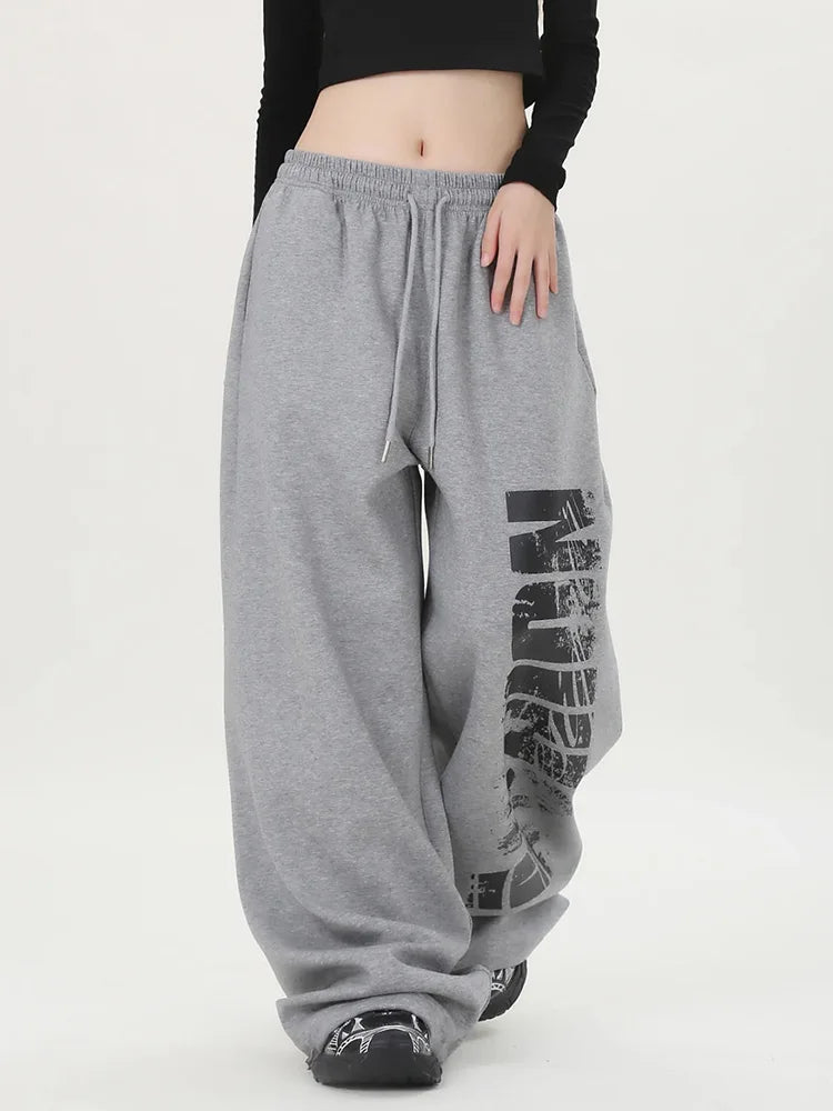 Block Graphic Sweatpants Joggers Trousers — dettaglio