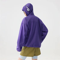 Block Zip Up Hiking Windbreaker — dettaglio del tessuto