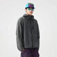 Block Zip Up Hiking Windbreaker — vista completa