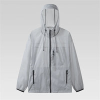 Block Zip Up Hiking Windbreaker — vista posteriore
