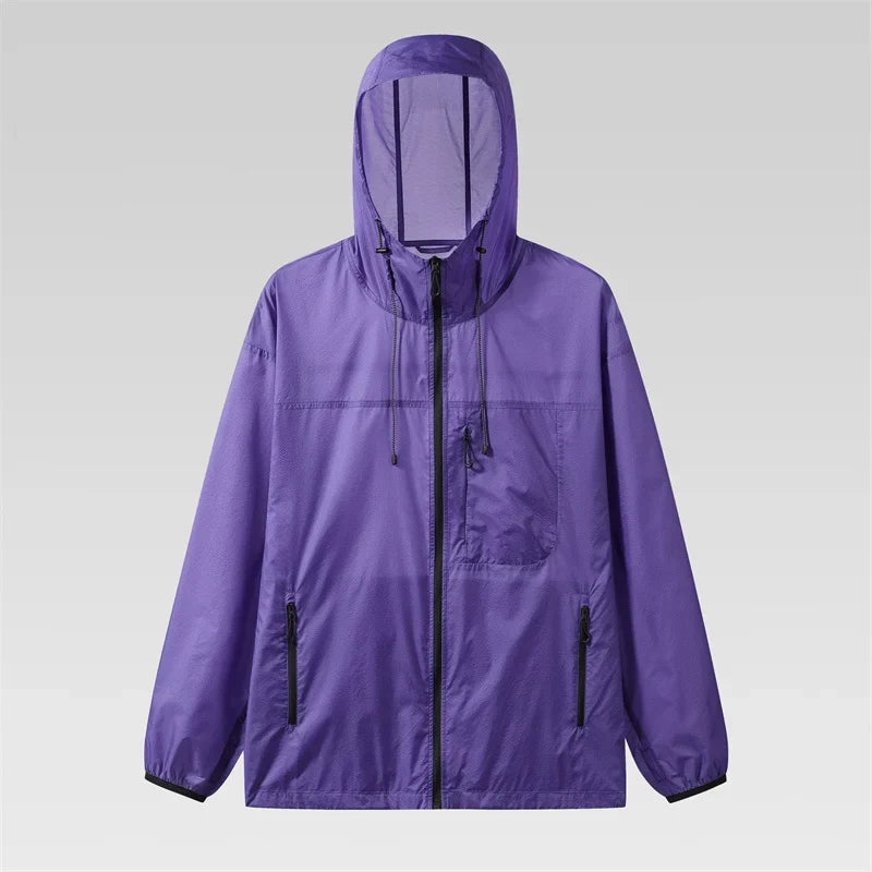 Block Zip Up Hiking Windbreaker — dettaglio