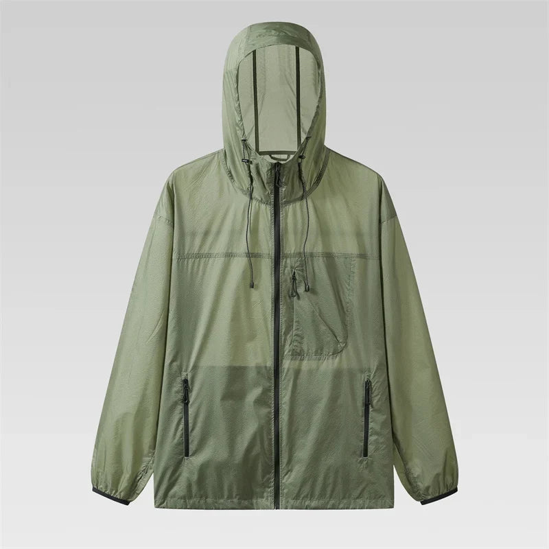Block Zip Up Hiking Windbreaker — dettaglio della stampa