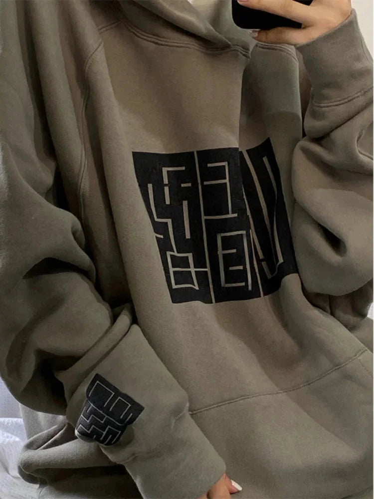 Blocked Oversized Hoodie — vista posteriore