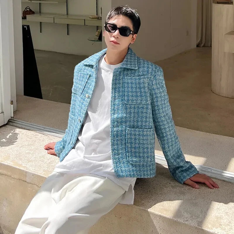 Blue Star Distressed Spring Jacket — dettaglio
