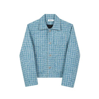Blue Star Distressed Spring Jacket — vista laterale