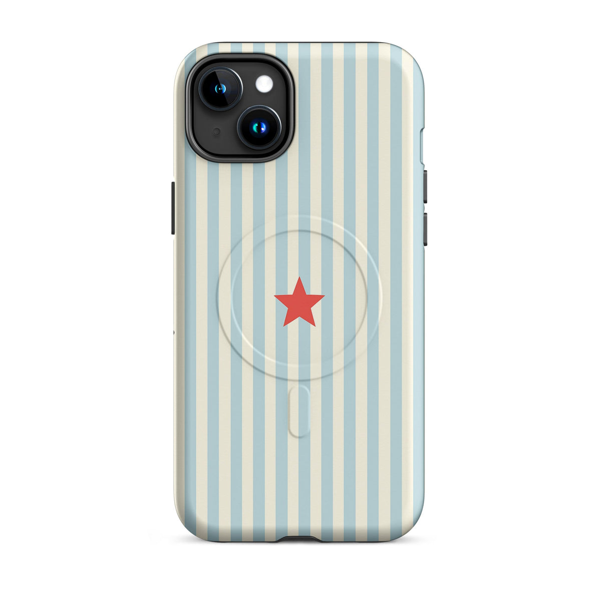Blue Striped MagSafe Case — dettaglio della stampa