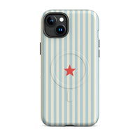 Blue Striped MagSafe Case — dettaglio della stampa