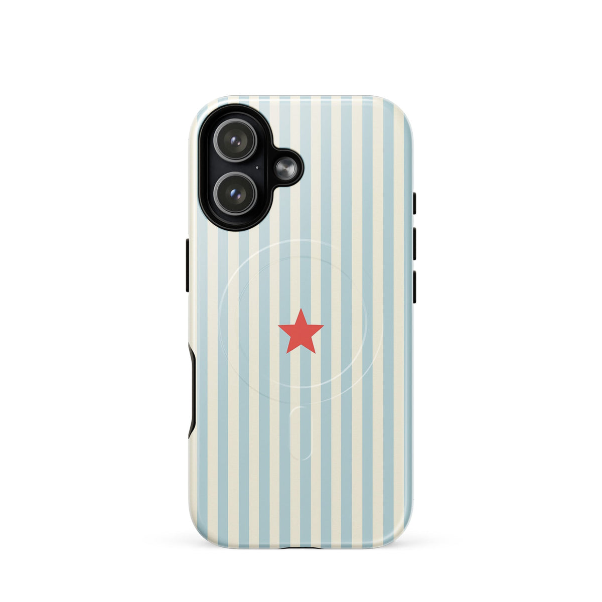 Y2K Blue Striped MagSafe Case