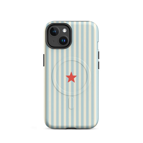 Y2K Blue Striped MagSafe Case