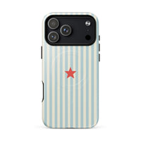 Y2K Blue Striped MagSafe Case