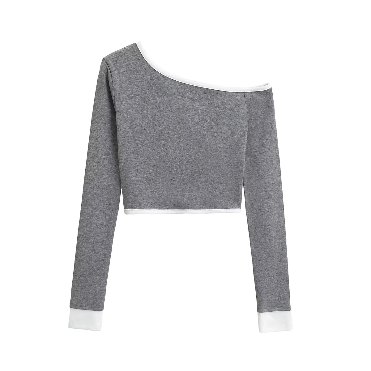 Bodycon Off Shoulder Long Sleeve Crop Top — dettaglio della stampa