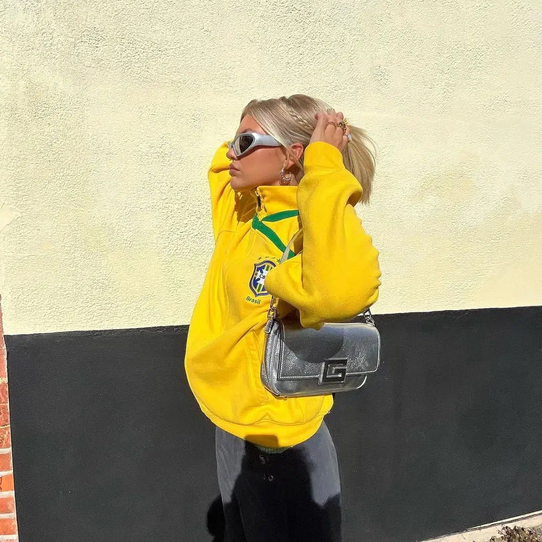 Brazil Zip Up Jacket Yellow — dettaglio