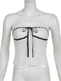 Breastplate Strapless Bandeau Tube Top — vista laterale