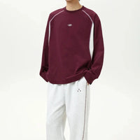 Breathable Embroidered Loose Long Sleeve Top — vista laterale