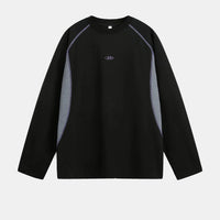 Breathable Embroidered Loose Long Sleeve Top — vista frontale