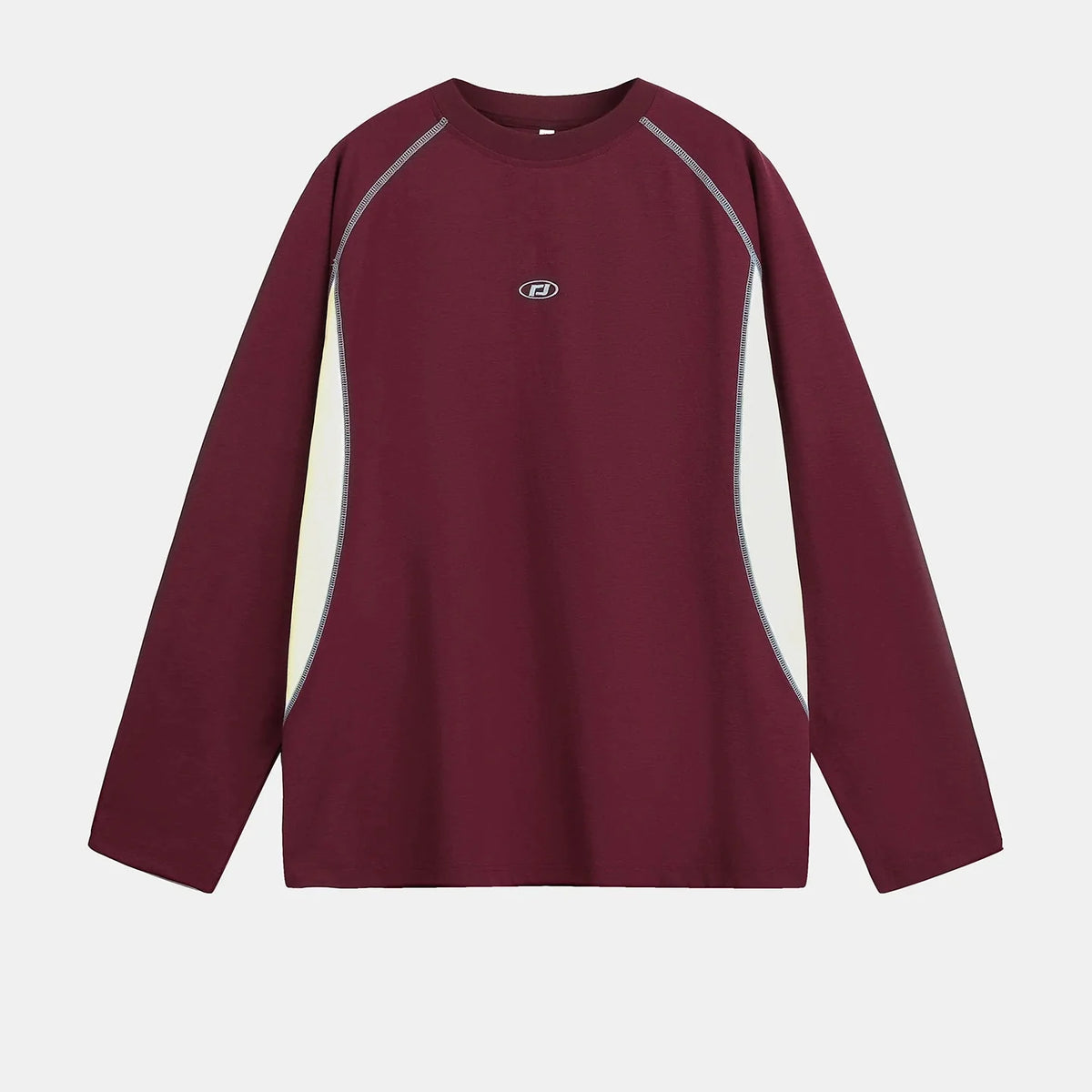 Breathable Embroidered Loose Long Sleeve Top — vista posteriore