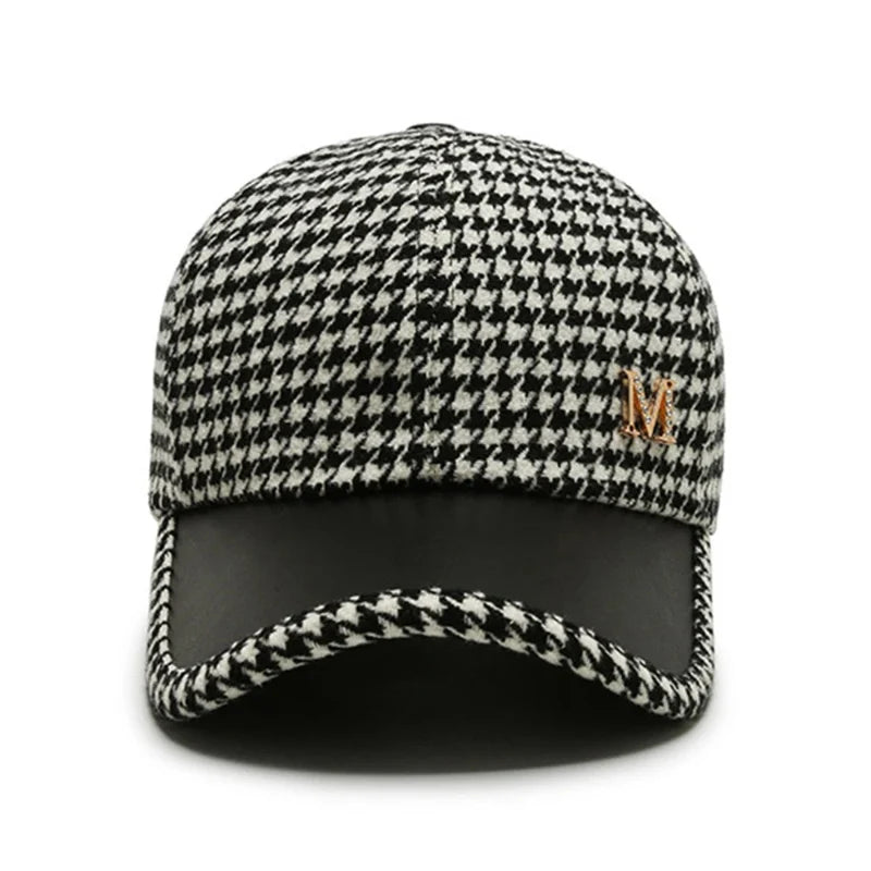 British Plaid Baseball Cap — dettaglio della stampa