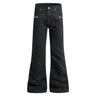 Y2K Buckle Decoration Micro Flared Jeans