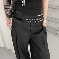 Bullet Head Rivet Faux Leather Belt — dettaglio