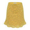 Y2K Butterfly Print Yellow Mini Skirt