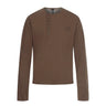 Y2K Button Henley Collar Long Sleeve Top