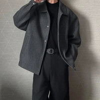 Buttoned Lapel Outerwear Coat Jacket — dettaglio