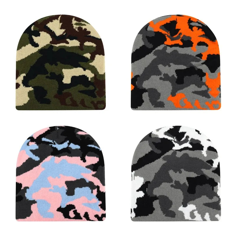 Camouflage Graphic Knit Beanie — vista laterale