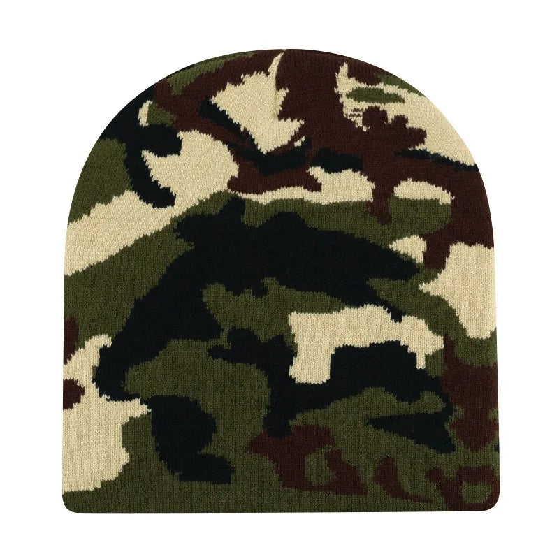 Camouflage Graphic Knit Beanie — vista frontale