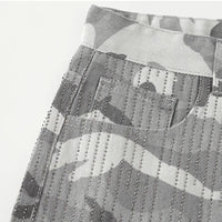 Camouflage Rhinestone Baggy Shorts Jorts — in alternativa