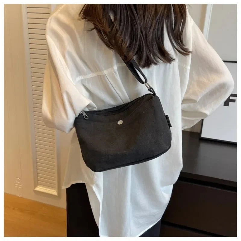 Canvas Messenger Bag Handbag — in alternativa