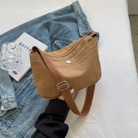 Canvas Messenger Bag Handbag — vista frontale