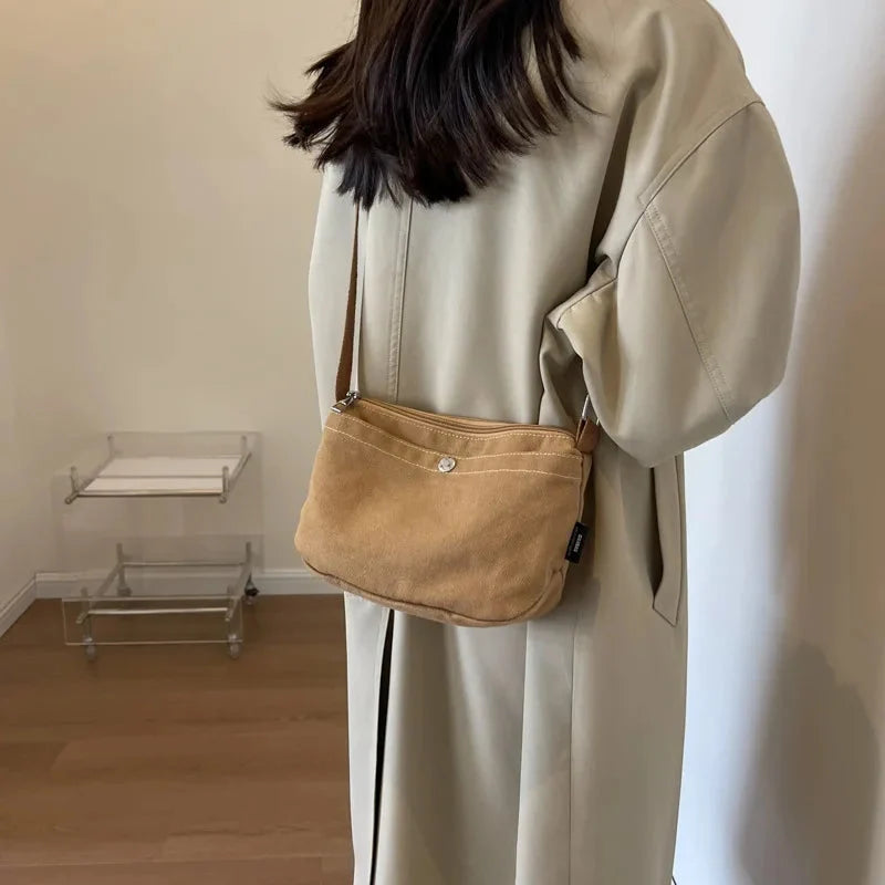 Canvas Messenger Bag Handbag — dettaglio della stampa