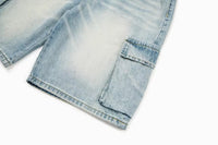 Cargo Denim Jean Shorts Jorts — vista posteriore