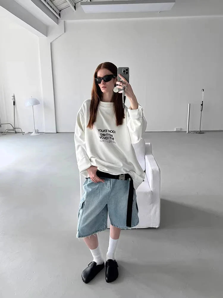 Cargo Denim Jean Shorts Jorts — dettaglio della stampa