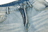 Cargo Denim Jean Shorts Jorts — dettaglio del tessuto