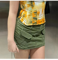 Cargo Mini Skirt — vista frontale